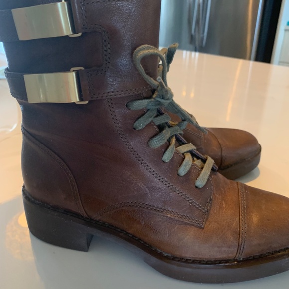Bottes cuir brun grandeur 6 - Excellente condition - WHAT FOR - Picture 2 of 5